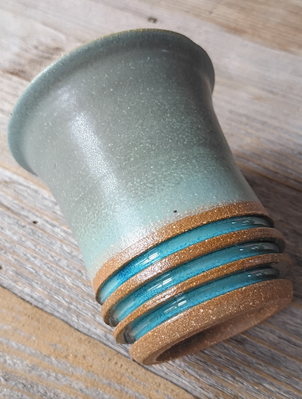 Handmade Ceramic Wine Tumbler Or Wide-Mouth Vase